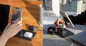 Native Union Snap Magnetic 3-In-1 Wireless Charger available at Huckberry
