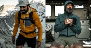 Proof Trail Grid Fleece Full Zip Hoodie available at Huckberry