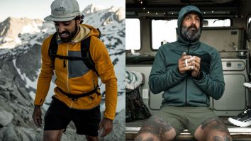 Proof Trail Grid Fleece Full Zip Hoodie available at Huckberry