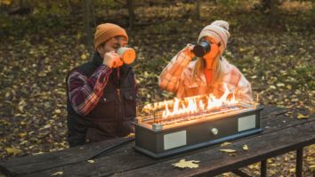 This Tabletop Fire Pit Plays Music To Keep The Camping Vibes Going All Night