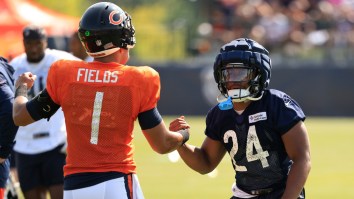 Watch: Bears Justin Fields Leads Epic Water Balloon Fight At Training Camp Practice