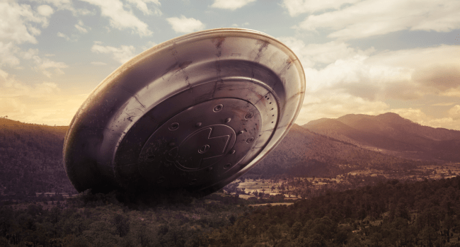UFO crashed in a valley