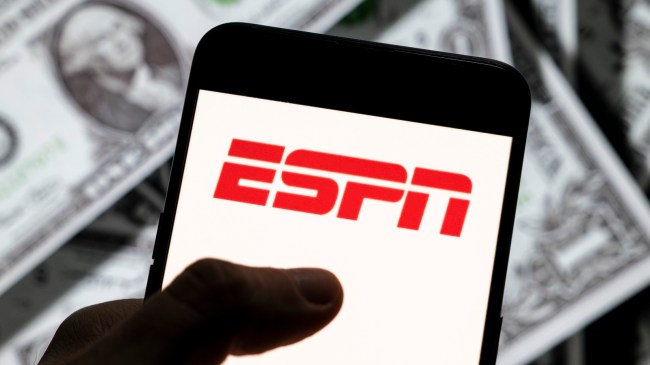 ESPN logo on an Apple iPhone