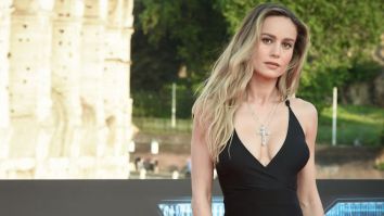 Brie Larson Wears Low Cut Lingerie Dress In Bed To Prove How Tall She Is