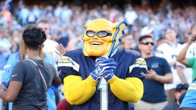 Chargers mascot Boltman