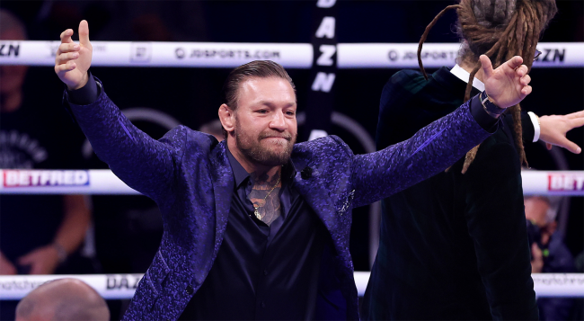 conor mcgregor in ring anthony joshua fight