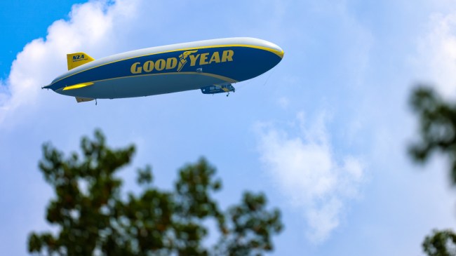 A view of the Goodyear blimp in North Carolina.