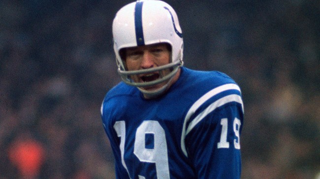 Colts quarterback Johnny Unitas