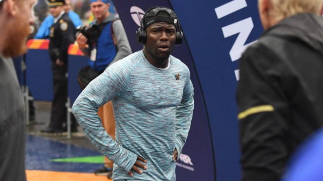 Kevin Hart after finishing the TCS New York City Marathon in 2017.