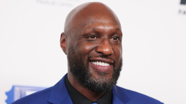 Lamar Odom poses for a photo.