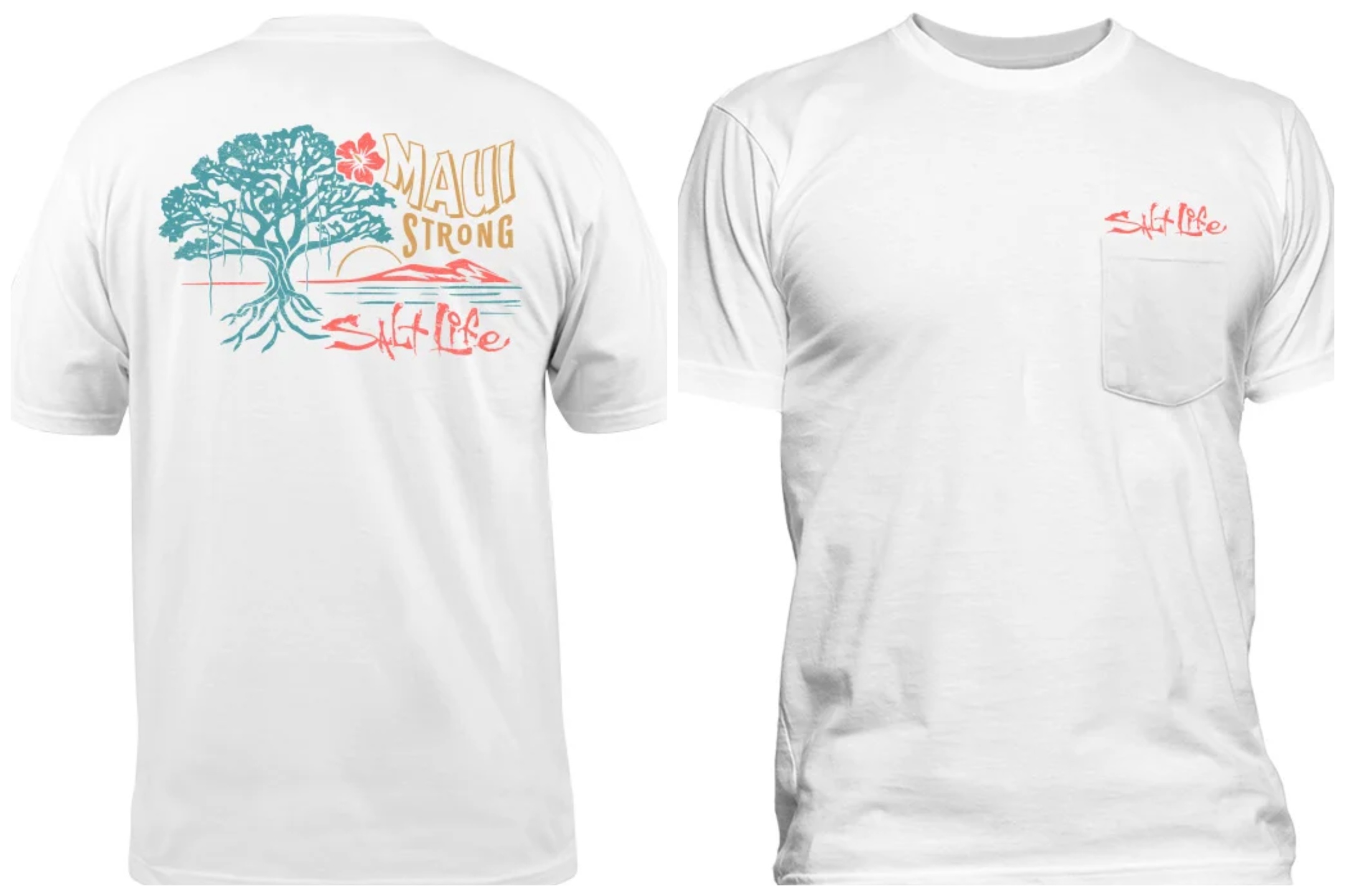 Salt Life Just Released A Maui Strong Pocket Tee With Proceeds Going To Red  Cross Disaster Relief - BroBible