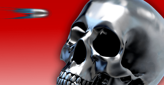 metal skull bullet