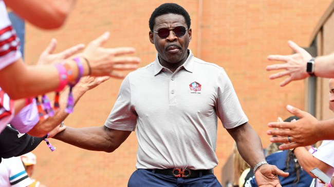 Michael Irvin before his Hall of Fame induction ceremony.