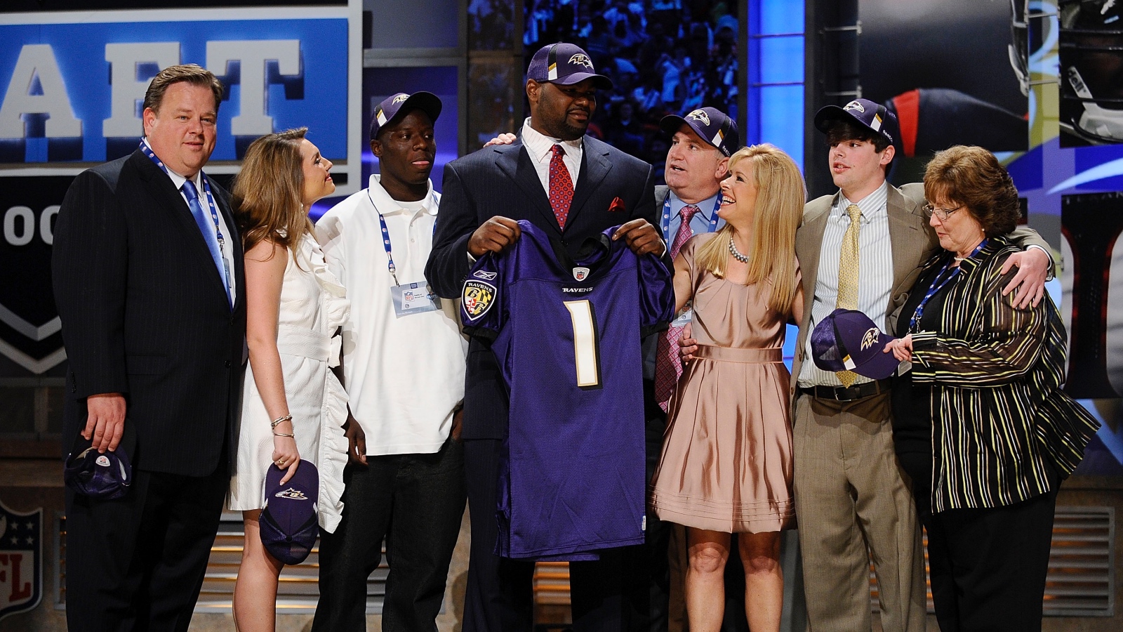 Michael Oher and Leigh Anne Tuohy at NFL Draft