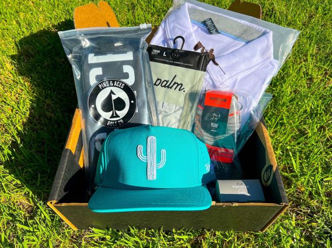 Items in the Mullybox golfers subscription box
