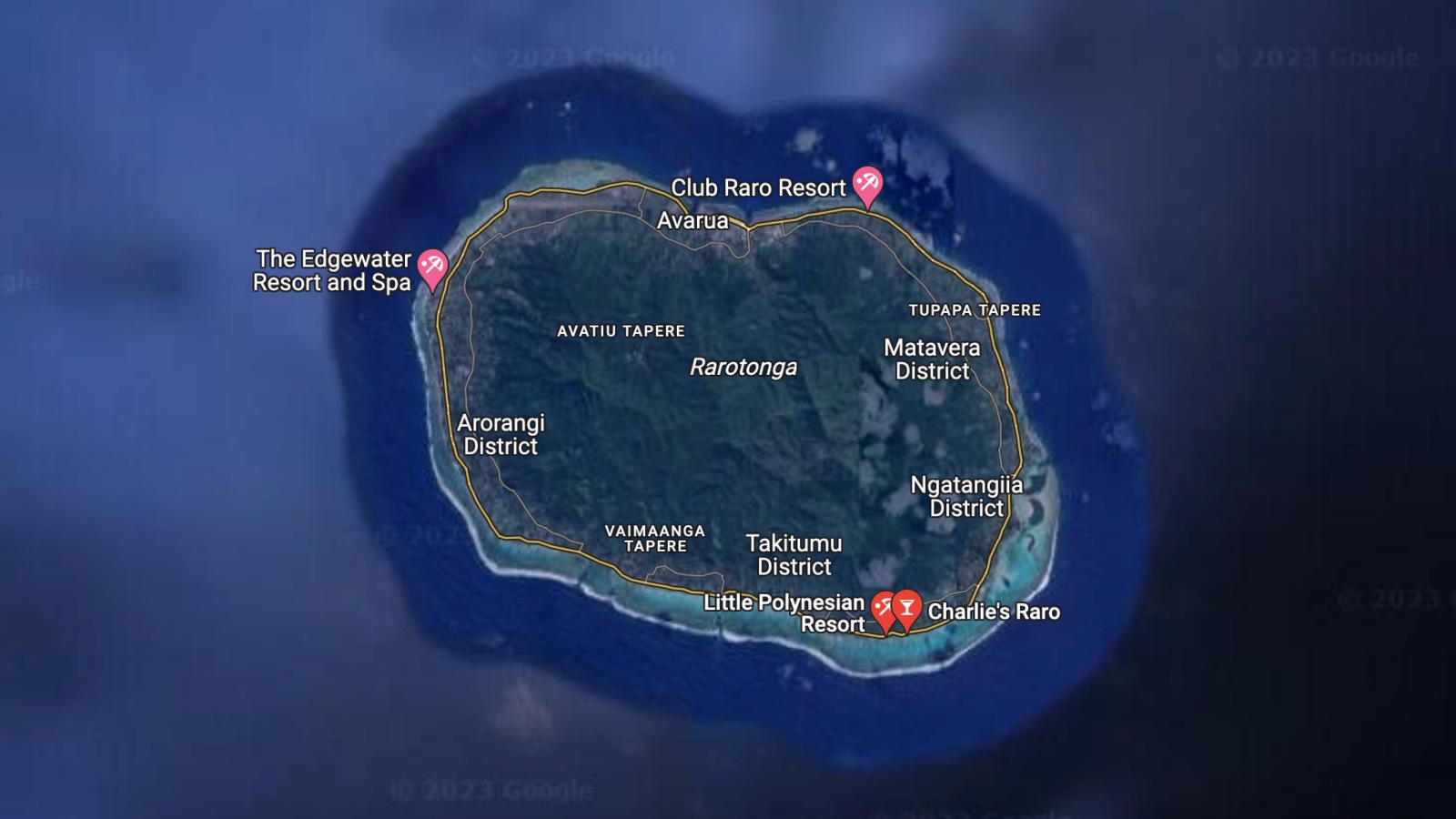 Rarotonga Google Maps