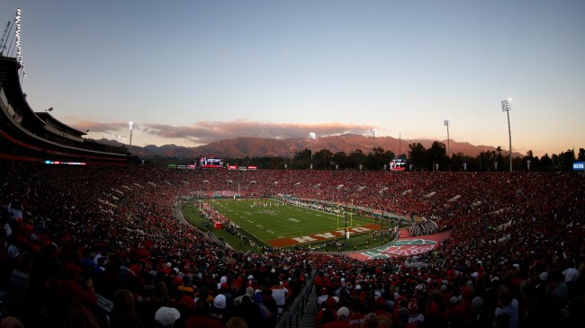 A view of the Rose Bowl ahead of a matchup between Utah and Ohio State.