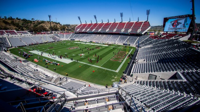 A view of the field at Snapdragon Stadium, home of the San Diego State Aztecs.