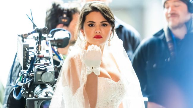 selena gomez in a wedding dress