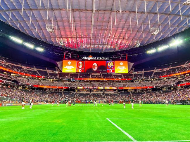 Allegiant Stadium in Las Vegas for Barcelona vs. AC Milan on August 1st, 2023