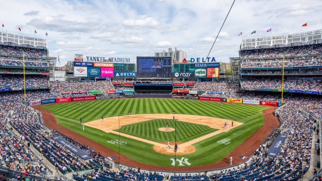A view of the field at Yankee Stadium.