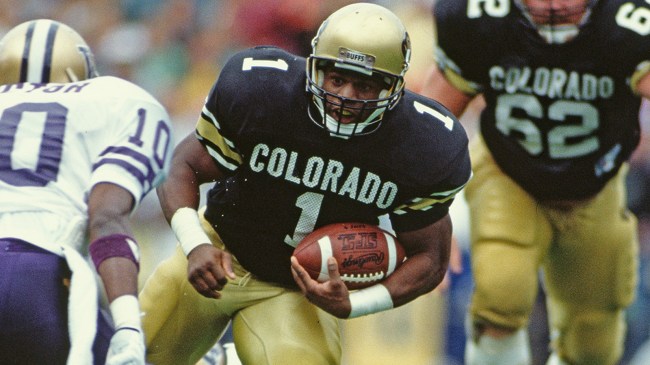 Eric Bieniemy playing for the Colorado Buffaloes in 1990