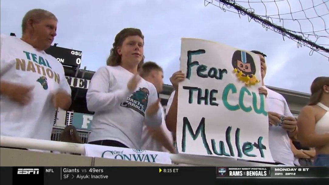 Coastal Carolina football Mullet