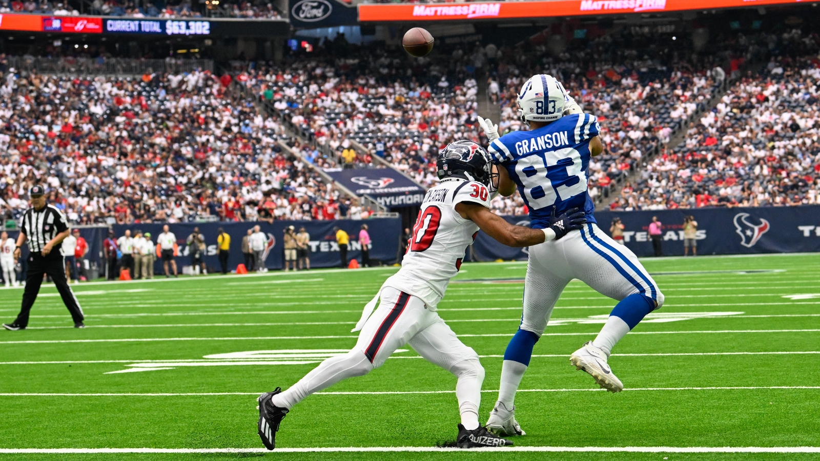 Kylen Granson scores first NFL touchdown against Houston Texans