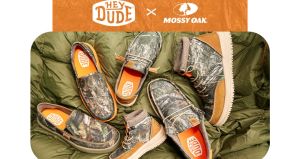 Shop HEYDUDE x Mossy Oak "Country DNA" collection of moccasins, slip-ons, and boots