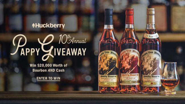 Huckberry 10th Annual Pappy Van Winkle Bourbon Giveaway