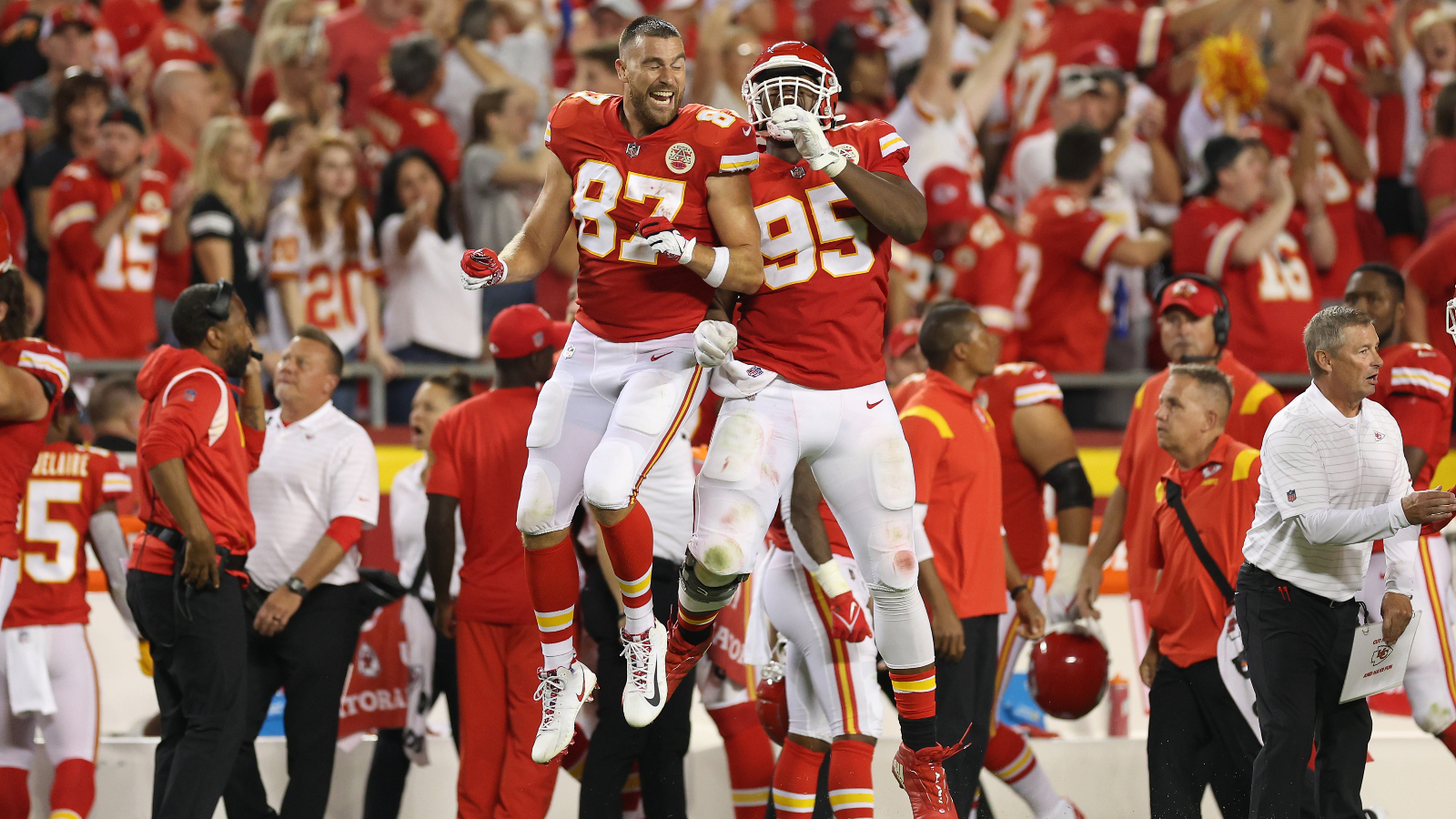 Chiefs TE Travis Kelce pleads for DE Chris Jones' return: 'Chris, can you  please come back? You're really scaring me, man'