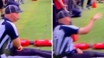 Ref Gets Laid Out & Injured, Still Throws Penalty Flag