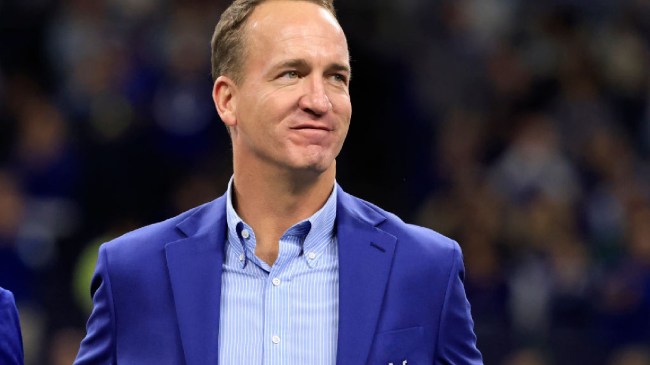 Peyton Manning getting honored at a colts game