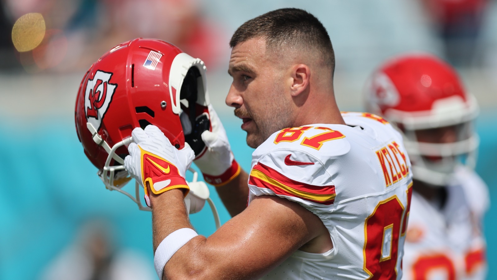 Broadcaster made sly Taylor Swift reference on Travis Kelce TD