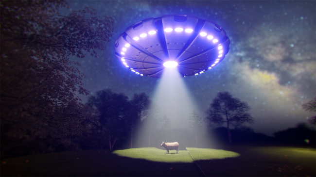 nasa Unidentified Flying Object UFO kidnapping cow