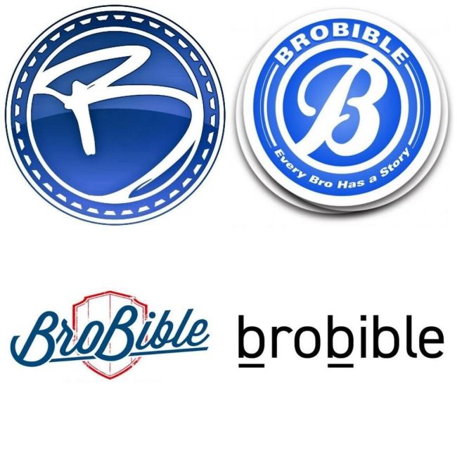 BroBible logos over the years, from 2009 - to present