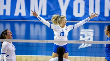 Crazy Kick Save Highlights Epic BYU Volleyball Rally With Multiple Pancake Digs And Utter Chaos