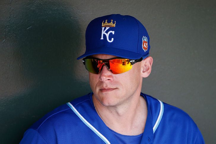 Clint Barmes of the Kansas City Royals in sunglasses