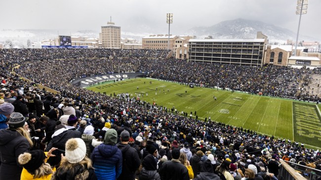 A view of Folsom Field at the Colorado Buffaloes spring game.