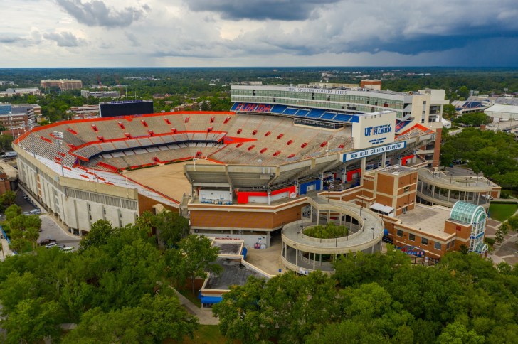 Aerial view of Ben Hill Griffin Stadium University of Florida Gainesville