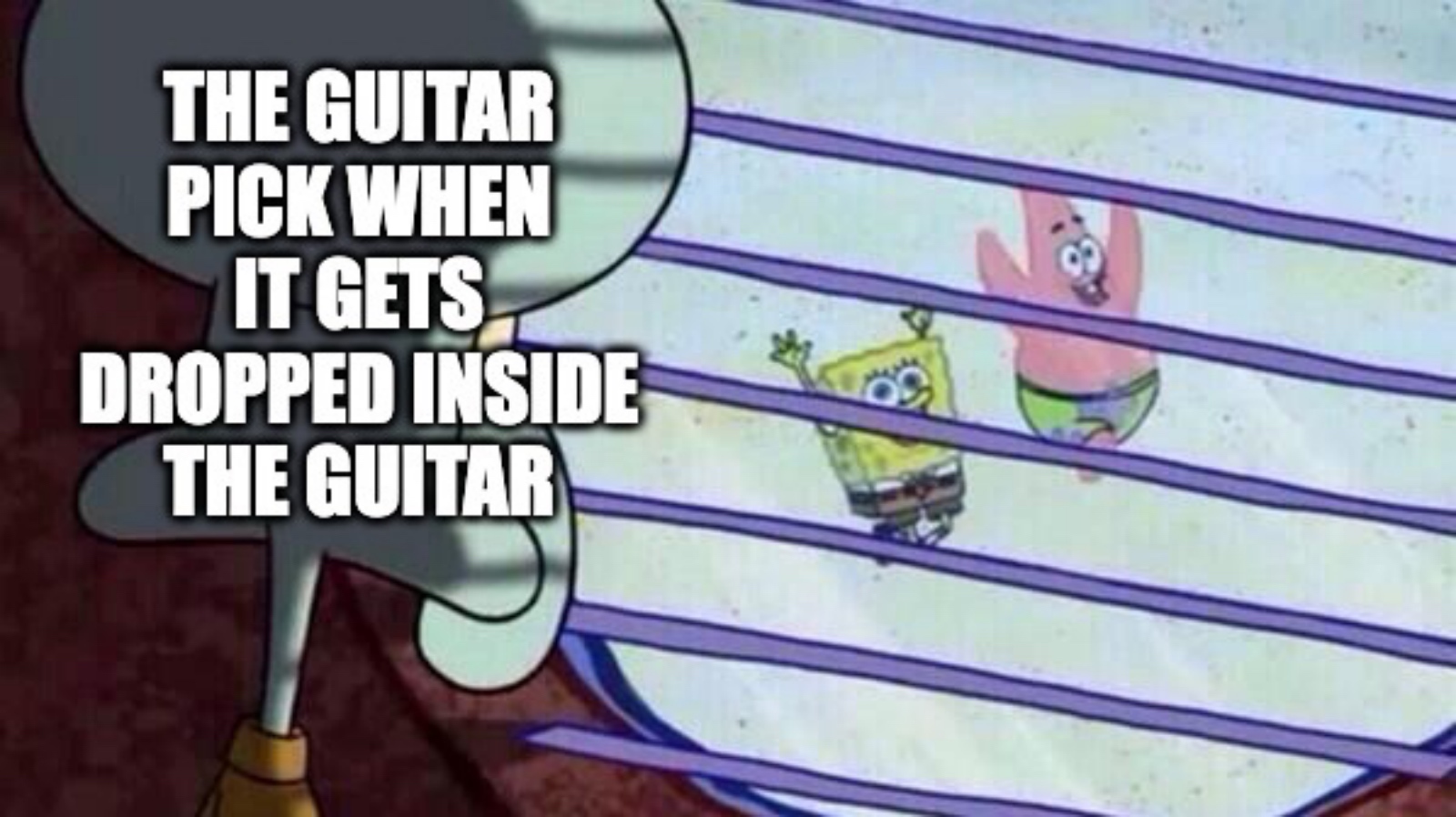 guitar pick sponge bob meme
