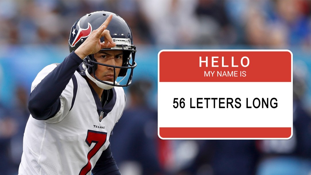 Texans Kicker Ka'imi Fairbairn's Full Legal Name Is 56 Letters Long