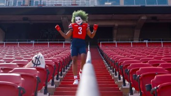 Liberty Football Leans Into Villain Era By Remaking Famous Stair Dance From ‘The Joker’ For Uniform Reveal