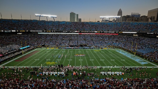 A view of Bank of America Stadium before a game between South Carolina and North Carolina.