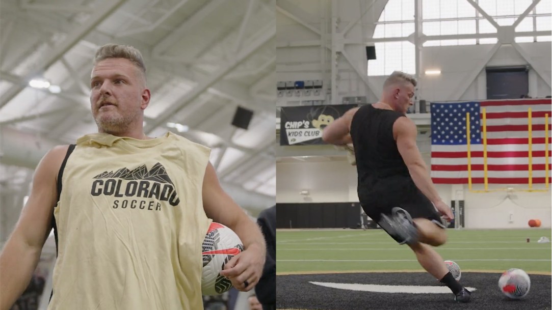 Pat McAfee Colorado Women's Soccer Kicking Contest The Rock Tequila