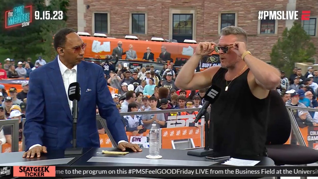 The Pat McAfee Show had its audio cut out mid-interview while airing on ESPN