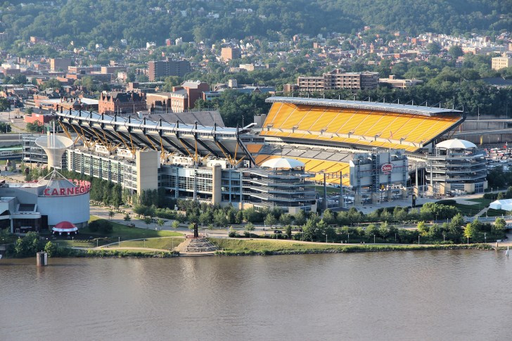 Acrisure Stadium, home to the famous Pittsburgh Steelers football team.