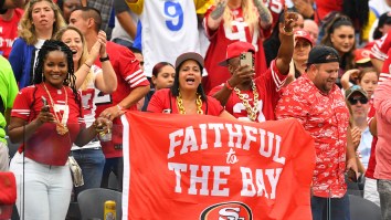 49ers Fan Breaks Up Fight Between NFL Players During San Francisco’s Insane Takeover Of SoFi Stadium