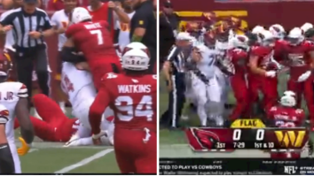Brawl Breaks Out After Dirty Hit On Sam Howell During Commanders-Cardinals Game
