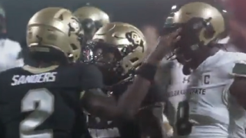 Shedeur Sanders Hit CSU Player With Dirty Eye Poke And Fans Want Him Ejected